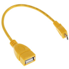 Кабель OTG DEXP micro USB - USB желтый 0.15 м Кабель OTG DEXP micro USB - USB желтый 0.15 м