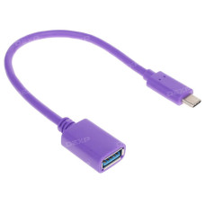 Кабель OTG DEXP USB Type-C - USB фиолетовый 0.15 м Кабель OTG DEXP USB Type-C - USB фиолетовый 0.15 м