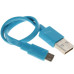 Кабель DEXP micro USB - USB синий 0.2 м