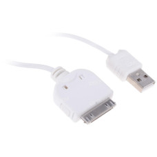 Кабель DEXP 30-pin Apple - USB белый 0.8 м Кабель DEXP 30-pin Apple - USB белый 0.8 м