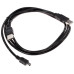 Кабель DEXP mini USB - USB x2 черный 1.5 м