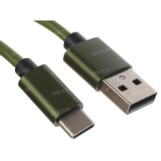 Кабель DEXP USB Type-C - USB зеленый 1 м Кабель DEXP USB Type-C - USB зеленый 1 м