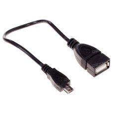 Кабель OTG DEXP micro USB - USB черный 0.15 м Кабель OTG DEXP micro USB - USB черный 0.15 м