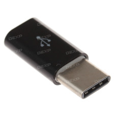 Переходник DEXP USB Type-C - micro USB черный Переходник DEXP USB Type-C - micro USB черный
