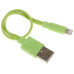 Кабель DEXP Lightning 8-pin - USB зеленый 0.2 м Кабель DEXP Lightning 8-pin - USB зеленый 0.2 м