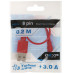 Кабель DEXP Lightning 8-pin - USB красный 0.2 м Кабель DEXP Lightning 8-pin - USB красный 0.2 м