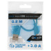 Кабель DEXP micro USB - USB синий 0.2 м