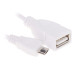 Кабель OTG DEXP micro USB - USB белый 0.15 м