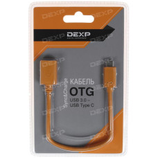 Кабель OTG DEXP USB Type-C - USB оранжевый 0.15 м Кабель OTG DEXP USB Type-C - USB оранжевый 0.15 м